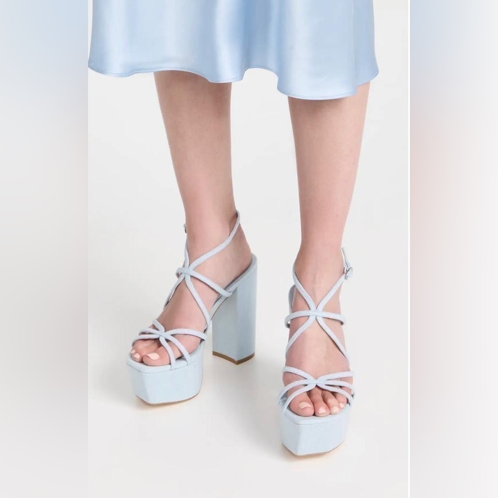 NIB Stuart Weitzman Barely There High Heel Square High Heel Sandals